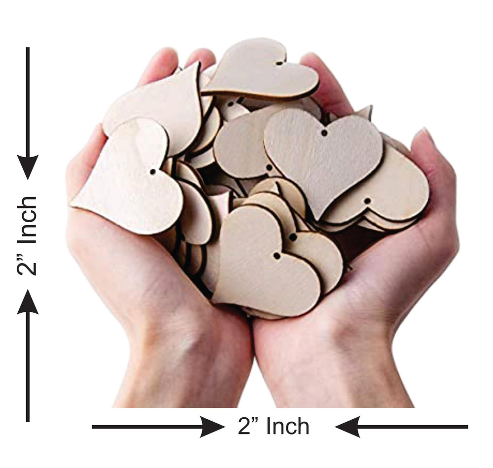 snoogg 10 piece of 2 inch hearts keychain mdf wooden laser cut outs for art and crafts diy