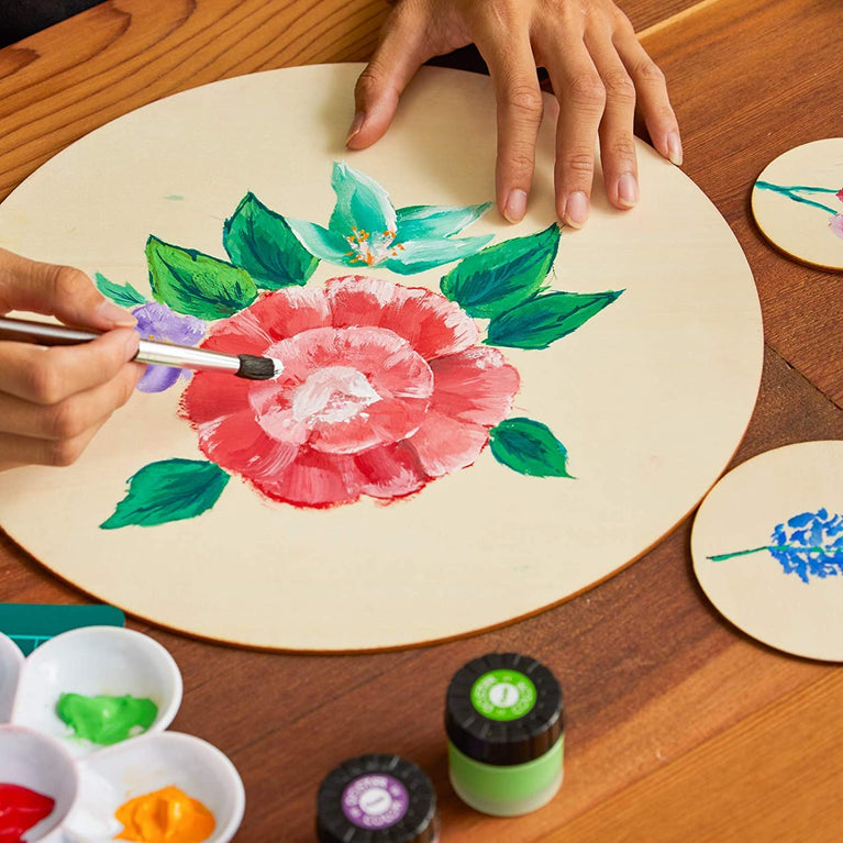 snoogg mdf pine wood for art and craft for resin art mandala art painting diy wall clock di
