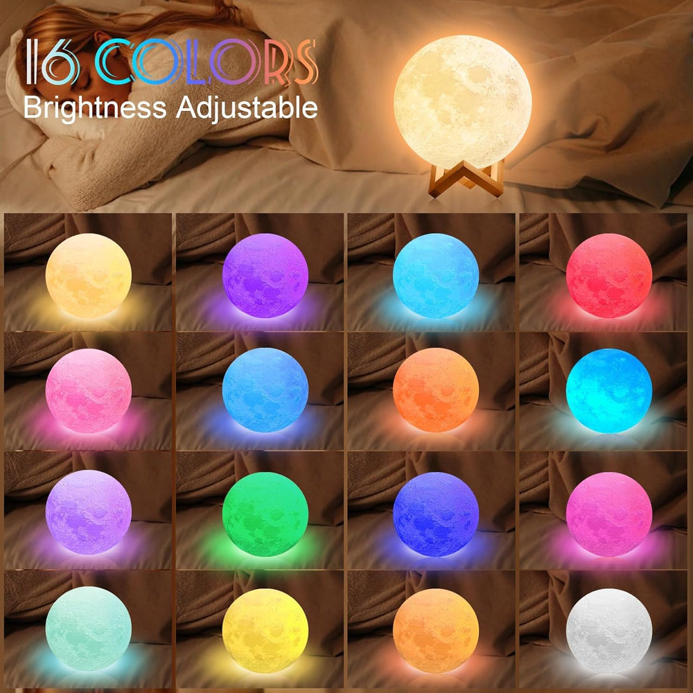 snoogg galaxy moon lamp 13 cm 16 colours led 3d moon light remote touch control gifts for g