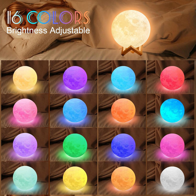 snoogg galaxy moon lamp 13 cm 16 colours led 3d moon light remote touch control gifts for g