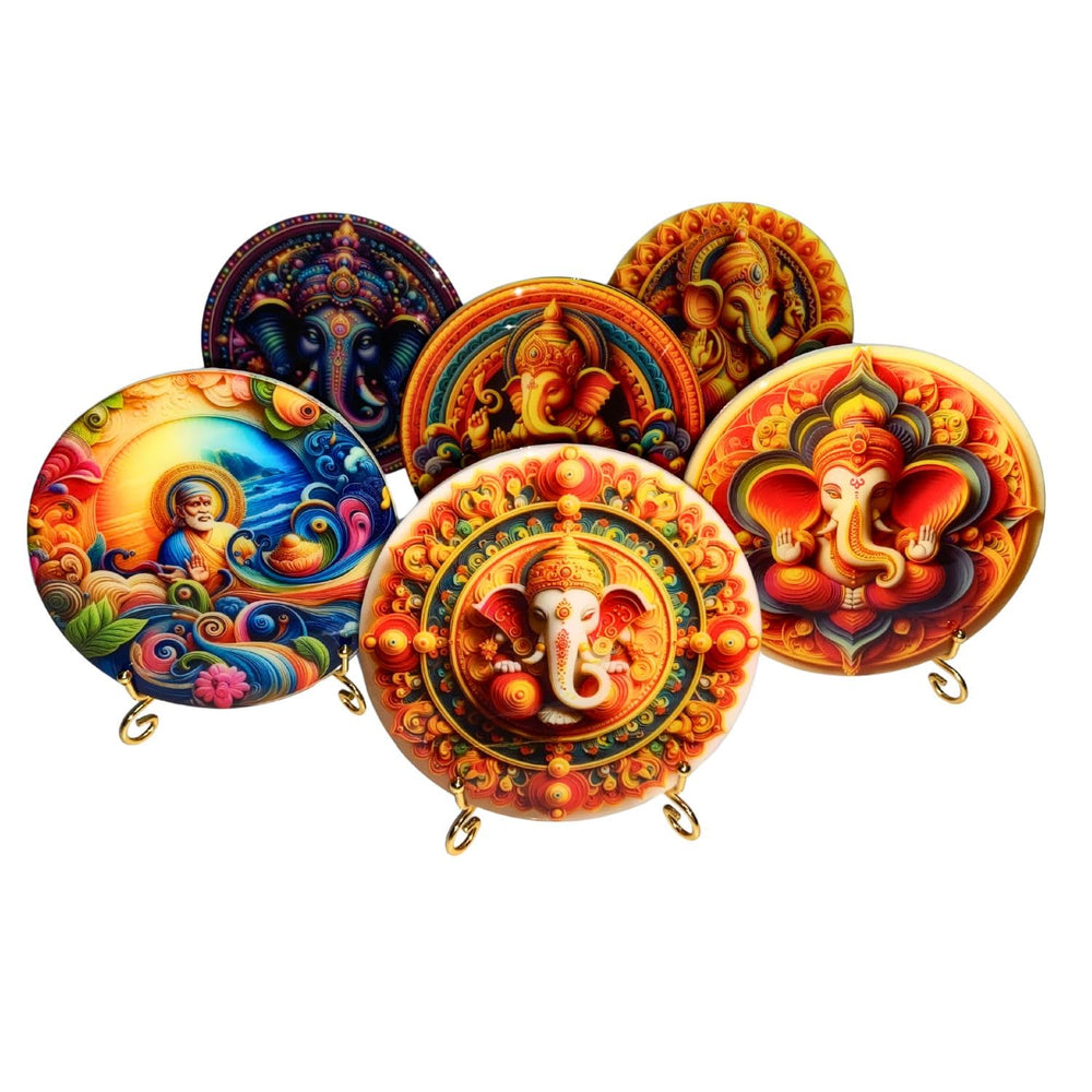 snoogg god ganesha siddhivinayak desktop 3d uv reactive with epoxy resin picture and foldab