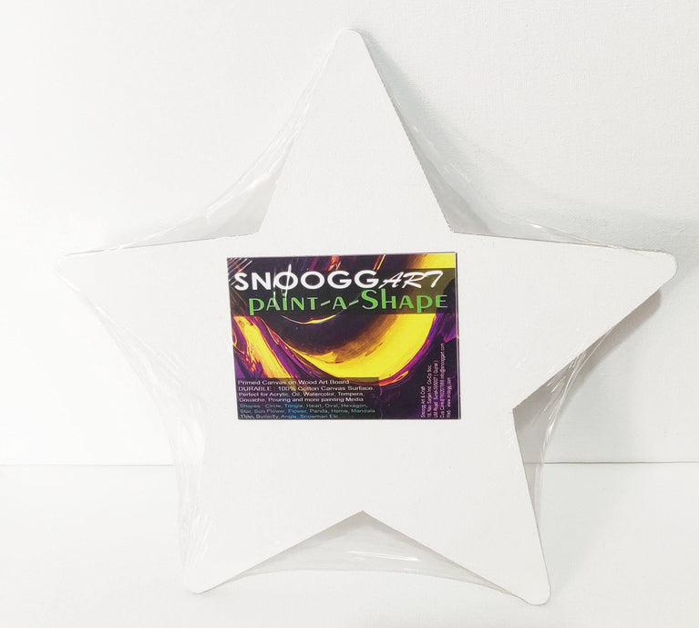 snoogg art a shape cotton canvas board star shaped painting drawing blank panel 6 inch 5 pi