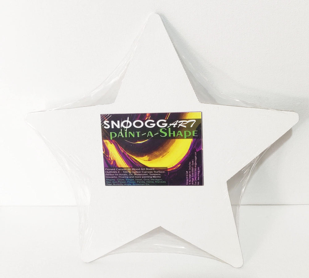 snoogg 10 inch 5 pcs paint a shape cotton canvas board star shaped painting drawing blank p