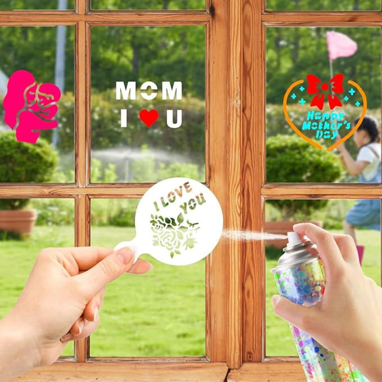 snoogg 25 reusable plastic stencils is ideal for adding hindu festival themed designs to yo