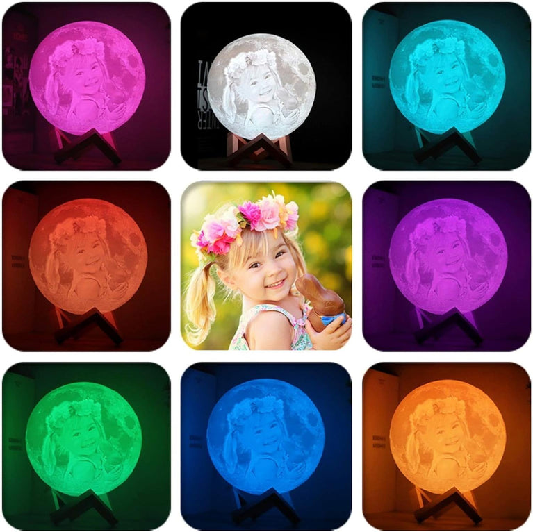 snoogg mind glowing moon lamp 3d moon night light for kids bedroom dc 5v usb cable 16 color