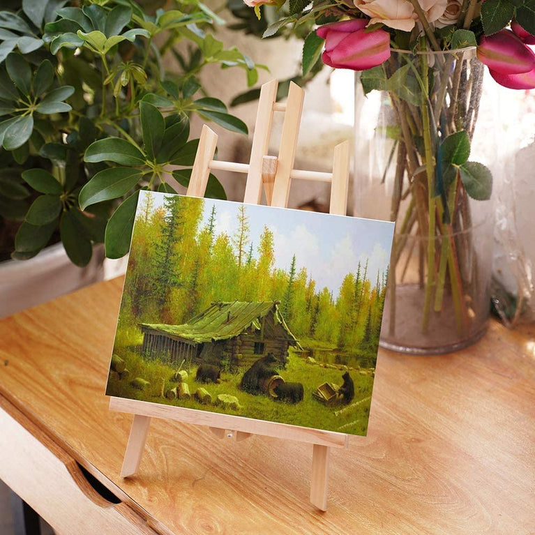 snoogg 12 inch table top easel for painting 3 packs wooden easel portable tabletop display