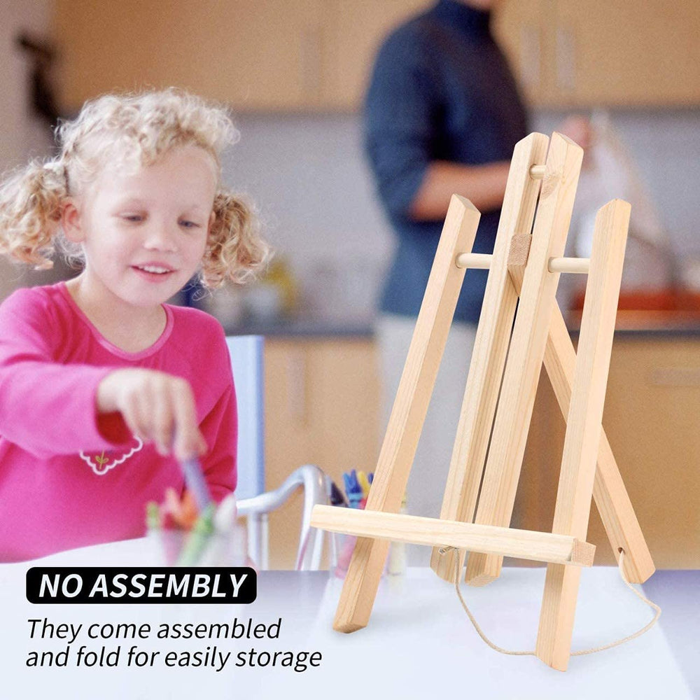 snoogg 16 inch table top easel for painting 3 packs wooden easel portable tabletop display