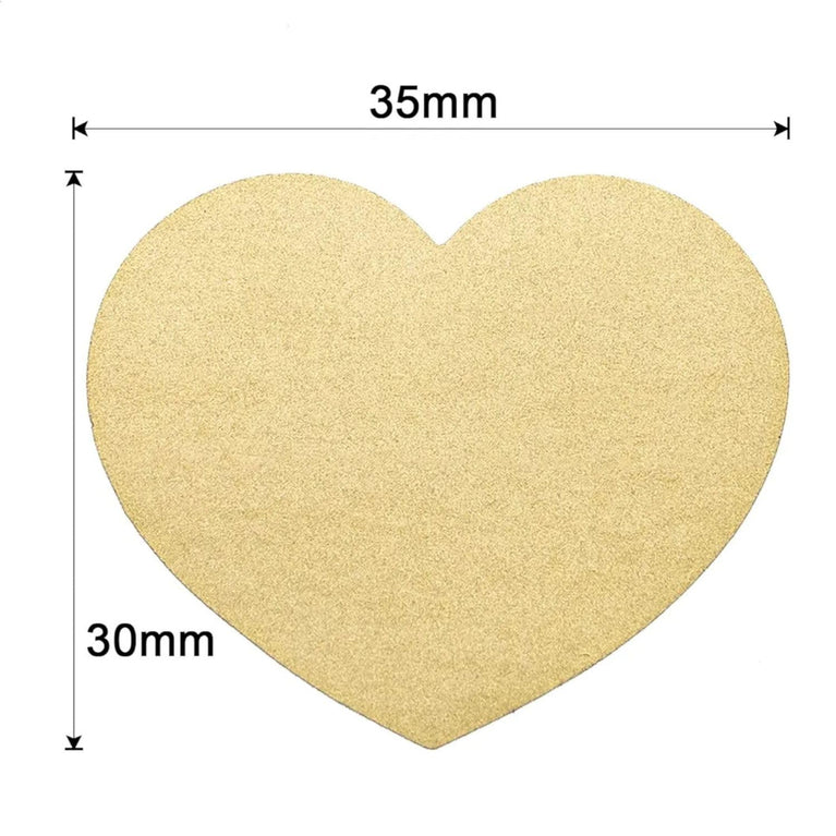 SNOOGG 300 Heart 1-Inch Gold DIY Scratch Off Stickers - Heart Shape Perfect for Party Games, Wedding Favors, Reward Charts, DIY Crafts, Events & More