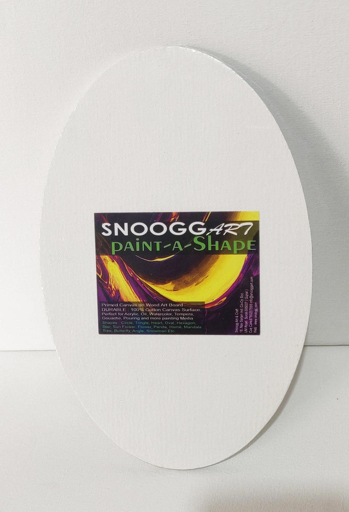 snoogg 10 inch 4 pcs paint a shape cotton canvas board oval shaped painting drawing blank p