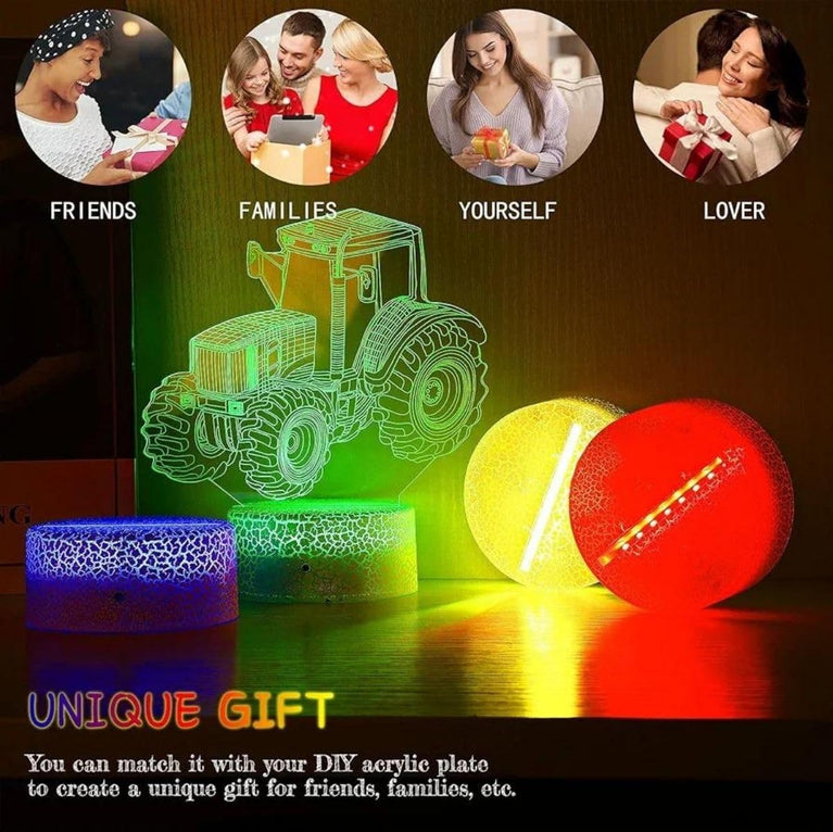 snoogg 3d wheel design night light lamp dimmable with touch function strong abs base in cra