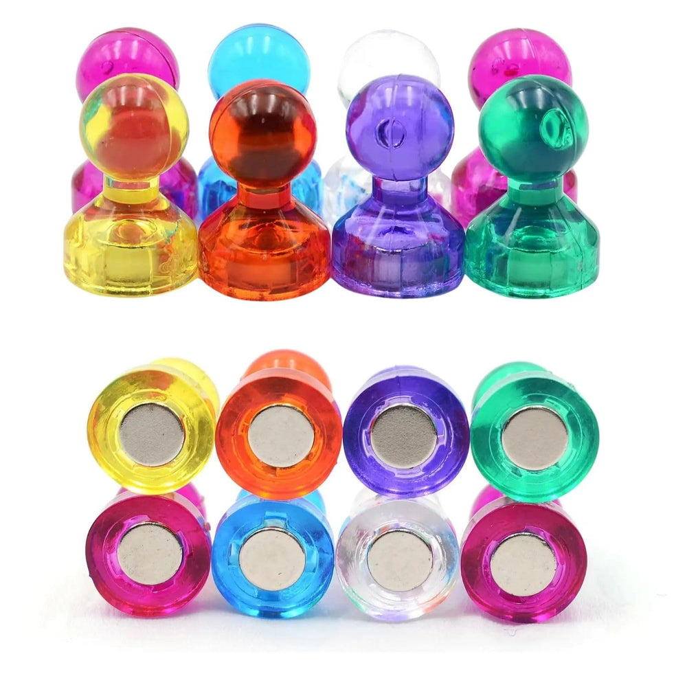 SNOOGG Offers an 8-Piece Set of Vibrant Push pin Magnets Suitable for use on whiteboards, maps, and in classrooms, with 30 Fridge Magnets That Measure 8 x 2 mm Each Package Contains 38 Pieces.