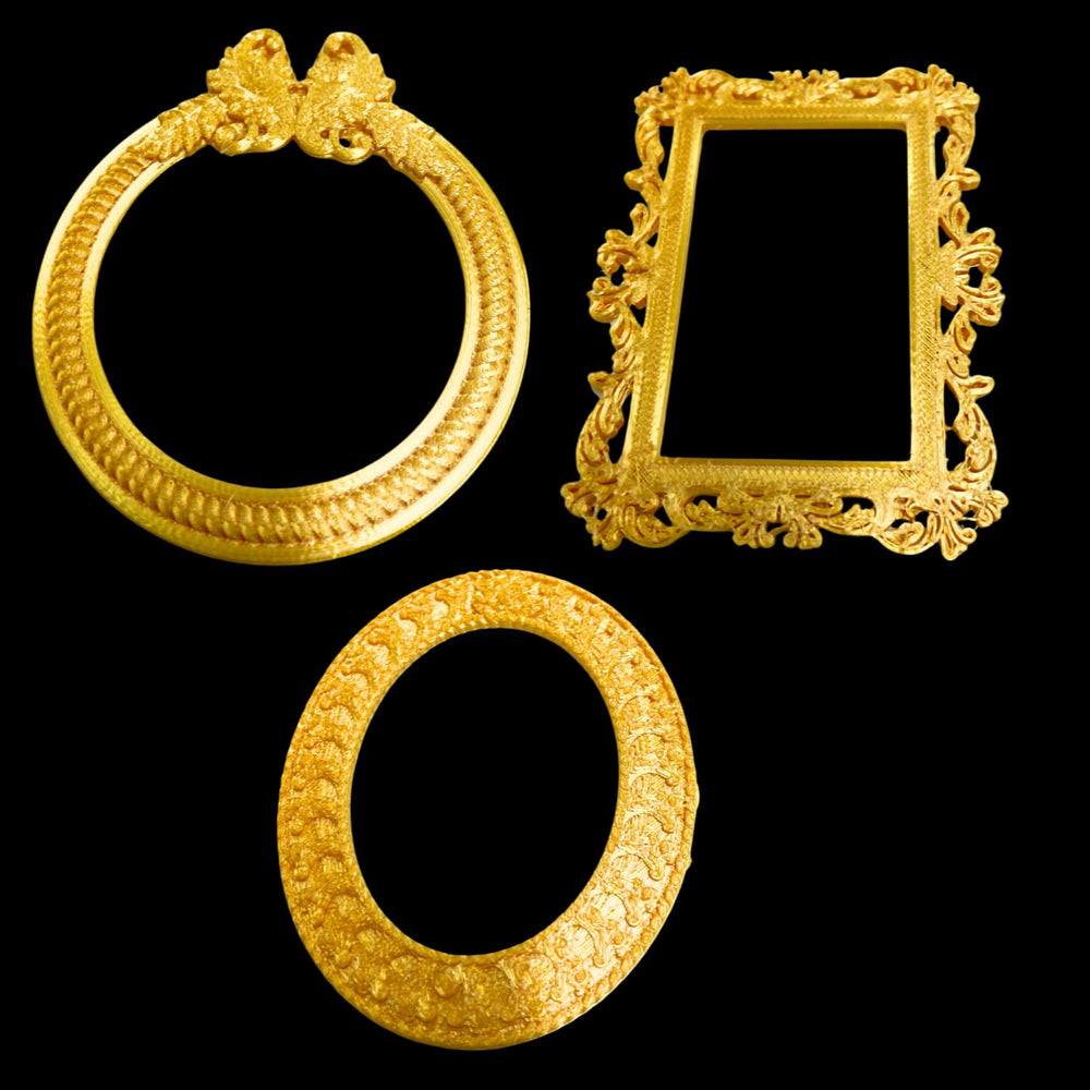 snoogg 3d gold pla plastic filament vintage photo frame for resin art shadow boxes miniatur