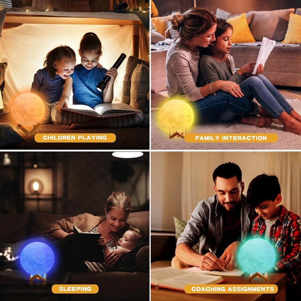 snoogg galaxy moon lamp 13 cm 16 colours led 3d moon light remote touch control gifts for g