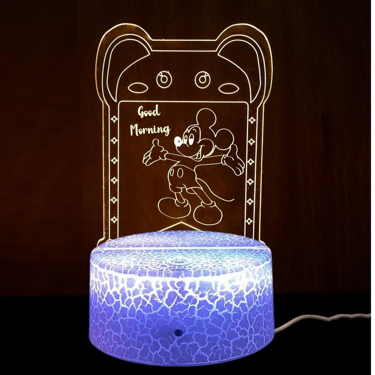 SNOOGG 6X8 Round LED Note Board: 7 Color Crack Base, Touch Control Erasable Writing Tablet. Luminous USB/Battery Design for Creative Gifts, Desk