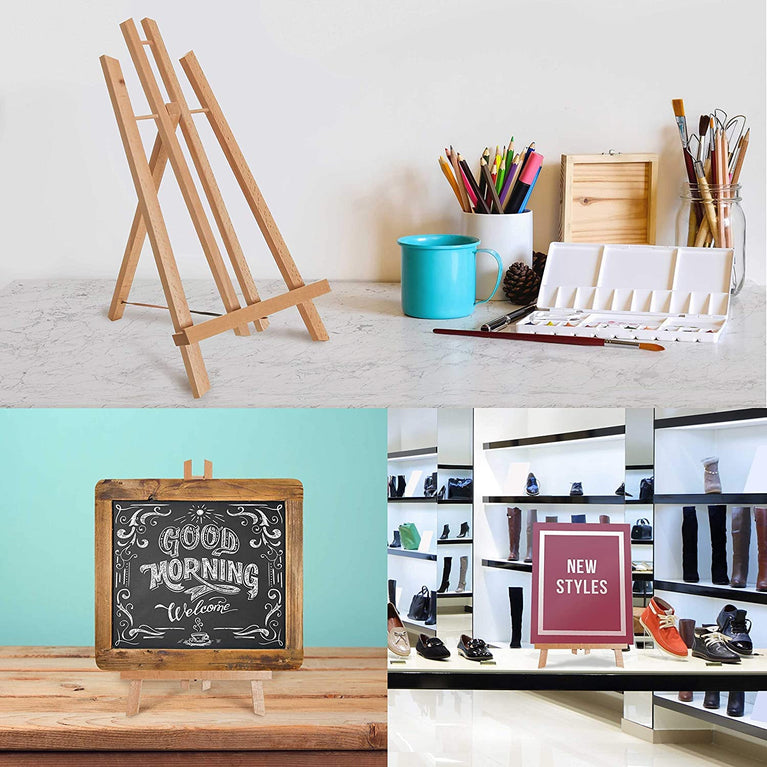 snoogg 12 inch table top easel for painting 2 packs wooden easel portable tabletop display