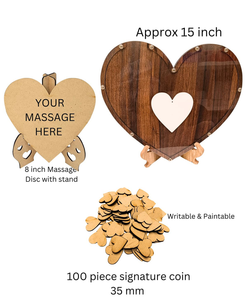 snoogg wedding reception decorations with guest book set and heart message board with heart