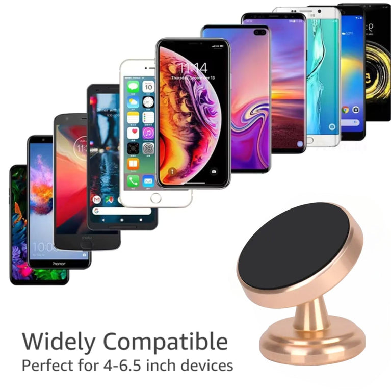 SNOOGG Magnetic Car Mobile Holder 360 Rotate All Purpose Car Holder Car Mounts Built-in Strong Magnets Provide A Reliable Hold Without Interfering with The Smartphones Functioning