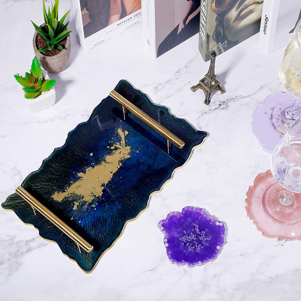 resin silicone zigzag tray mold size 8 5x 14 inch pack of 1 sets units