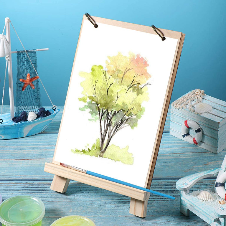 snoogg 12 inch tall tabletop display a frame painters easel pine wood artist easel pack of