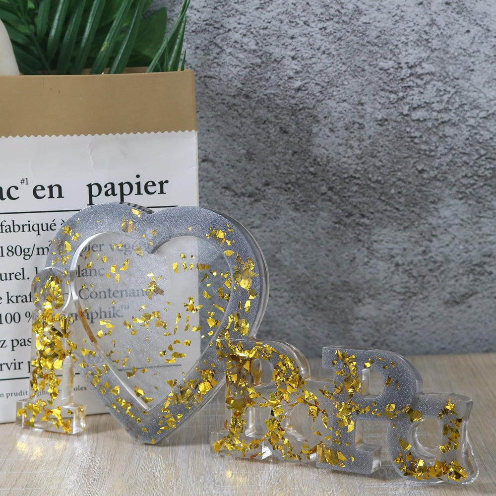 Snoogg I Love  Papa Photo Frame Resin Mold Picture Frame Silicone Mold Epoxy Casting Mold for DIY Home Table Decor Handicrafts Making (PAPA)