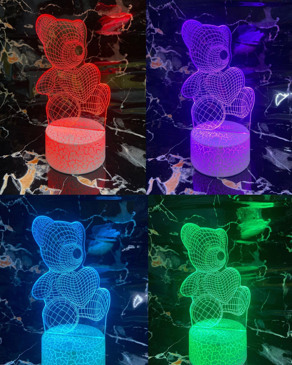 snoogg 3d panda design night light lamp dimmable with touch function sturdy abs base in cra