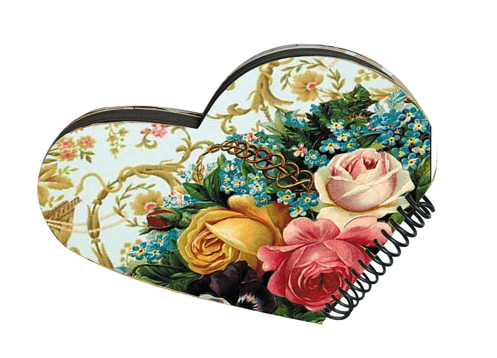 snoogg heart shape scrapbook journals album hard wood u v printed with resin art cover with