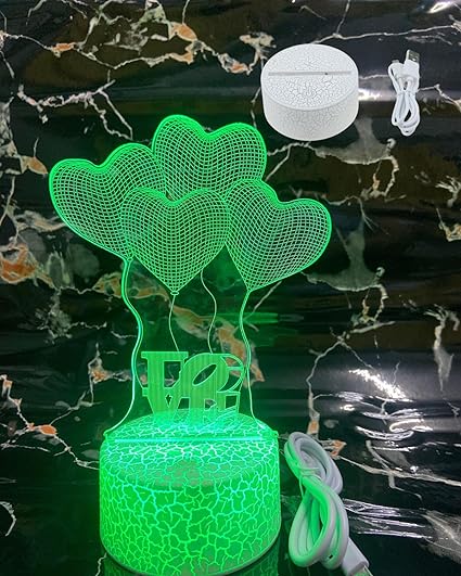 snoogg love night light multi color changing lamp for children kids best gifts comes with d