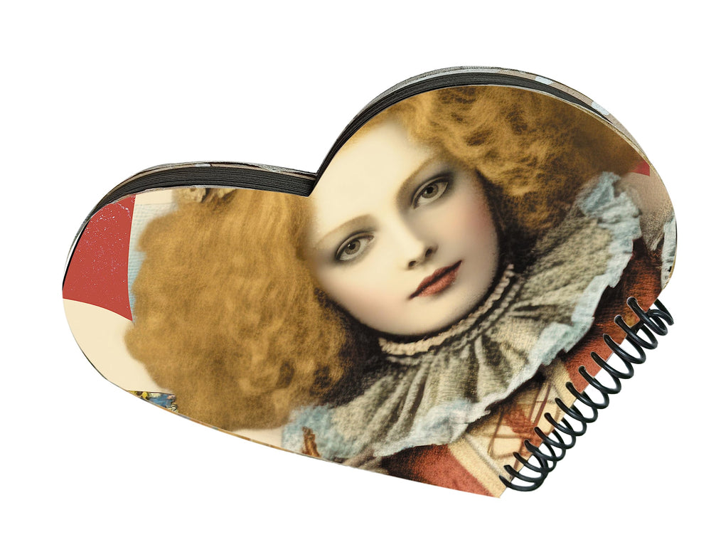 snoogg heart shape scrapbook journals album hard wood u v printed with resin art cover with