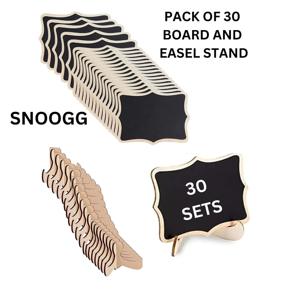snoogg mini chalkboard signs 30 pack small fancy polygon wooden tabletop chalkboard sign wi