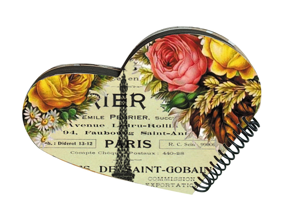 snoogg heart shape scrapbook journals album hard wood u v printed with resin art cover with