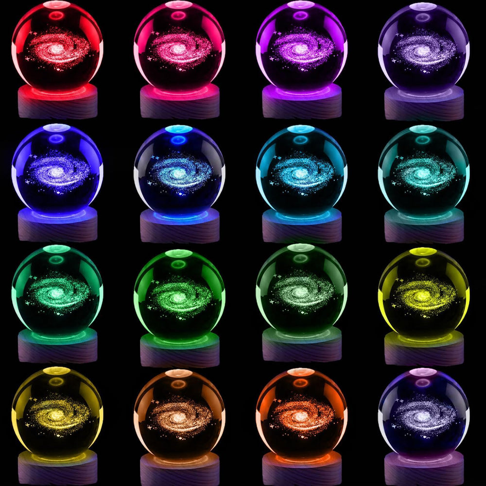 3d crystal ball room glass art display with unicorn design by laser technique 3 5 in wood d