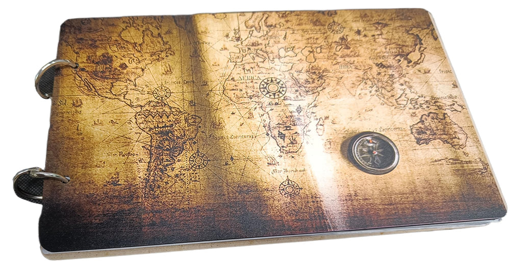 snoogg scrapbook 60 page photo album rectangle 10x6 inch 280 gsm with uv vintage design pri