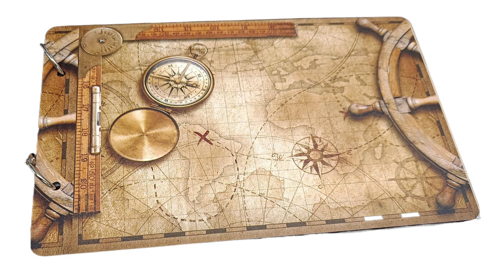 snoogg scrapbook 60 page photo album rectangle 10x6 inch 280 gsm with uv vintage design pri