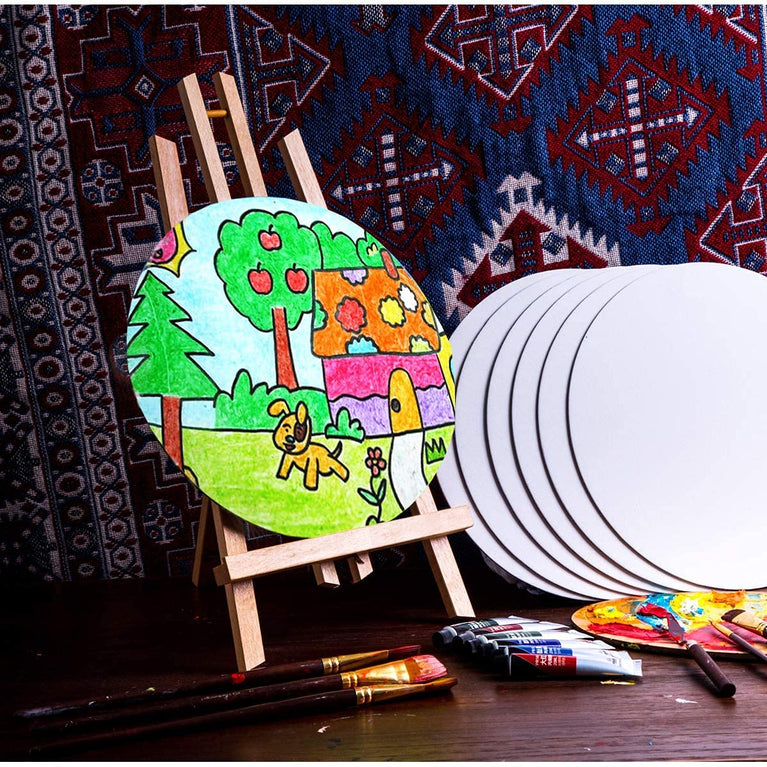 snoogg art heart shaped painting cotton canvas board 6 inch 5 pieces