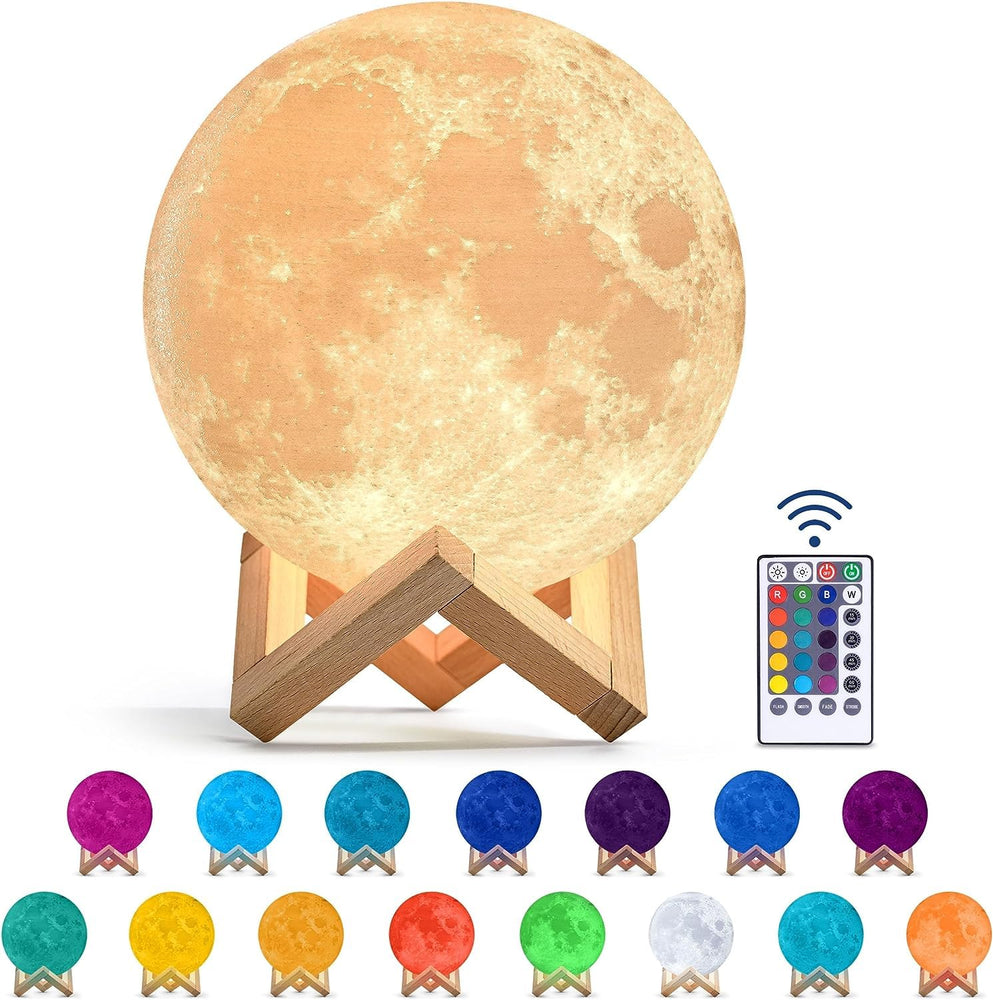 snoogg mind glowing moon lamp 3d moon night light for kids bedroom dc 5v usb cable 16 color