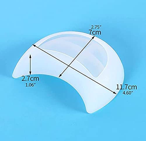 snoogg pack of 1 silicone mold moon shape 6 inch tray for epoxy resin casting resin art for