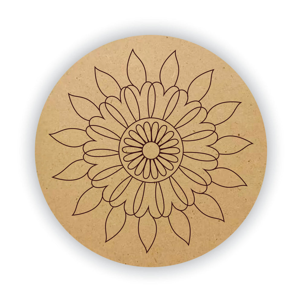 snoogg design 850 pre marked rangoli mandala and lippan art diy mdf round circle laser cut