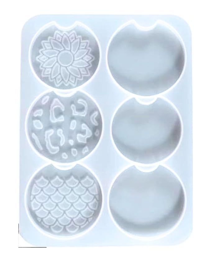 snoogg 6 cavity multiuse silicone coaster mold for epoxy resin casting resin art excellent