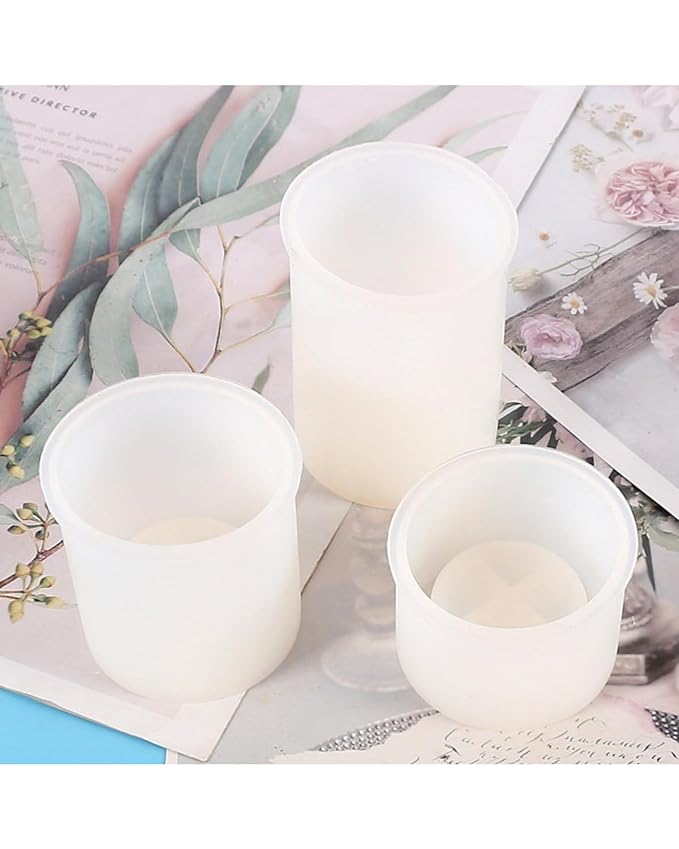 snoogg 4 tea light candle silicone mold combo of 4 molds 3 of round and one 4 inch oval edg