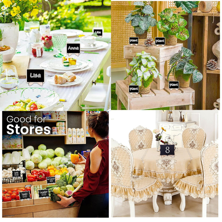 snoogg 40 pack wood mini cloud chalkboards signs with support easels place cards small rect