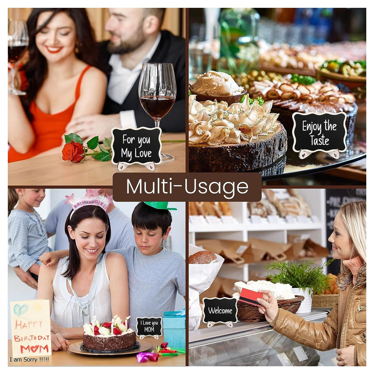 snoogg 40 pack mini chalkboards with easel stand for weddings parties message board signs a