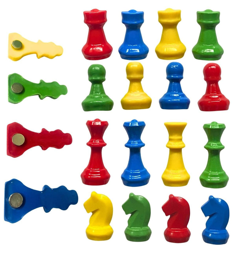 SNOOGG 24pc 3D Chess Piece Magnets: Decorative Magnetic Clips, Home & Office Design, Chess Inspired Decor, for Players, Sturdy Paper Clips.