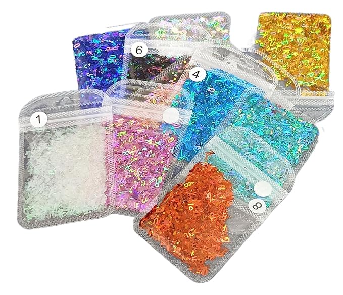 snoog foil alphabet cutouts with english letters a to z and 1 to 10 for diy crafts nail art