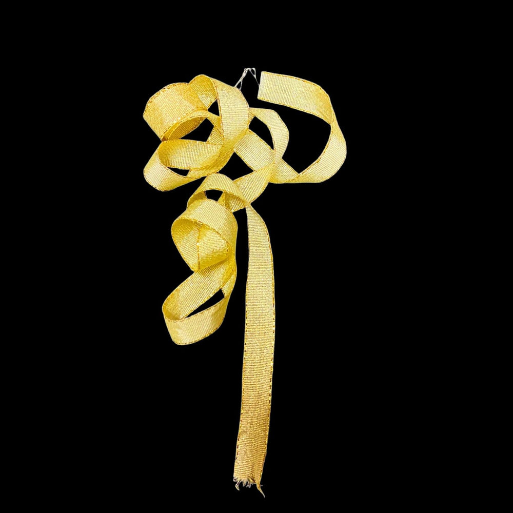 SNOOGG 15 mm Organza Metallic Glitter Gold Ribbon for DIY Craft, Gift Wrapping,Festival Decorations, Gift Bows, Wedding Packing, Party Decoration - 200 Yards