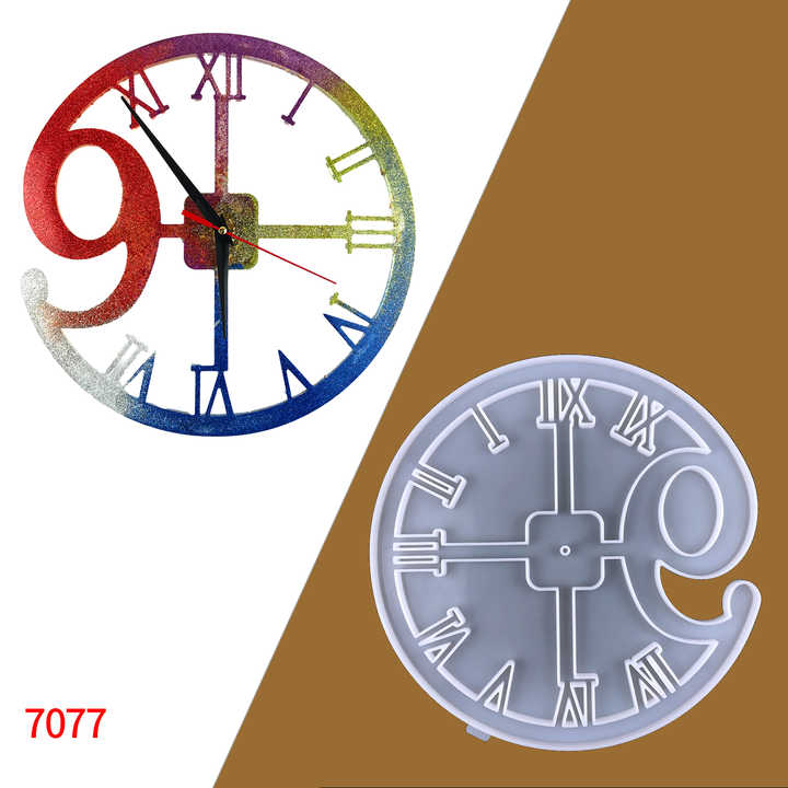 12 inch ready to go clock moulds heavy duty 250 gram one piece clock with romen numbers