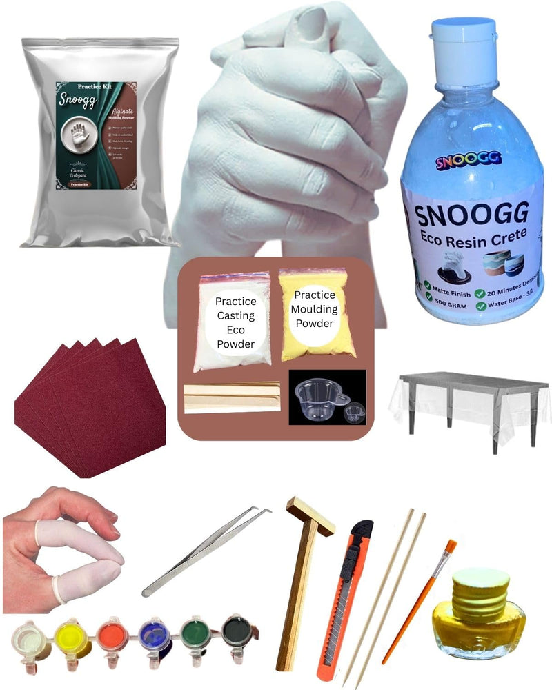 SNOOGG Hand Casting Kit: Create a Unique Memory with Couples, Adults, Kids & Friends - Perfect for Weddings, Anniversaries & Holidays