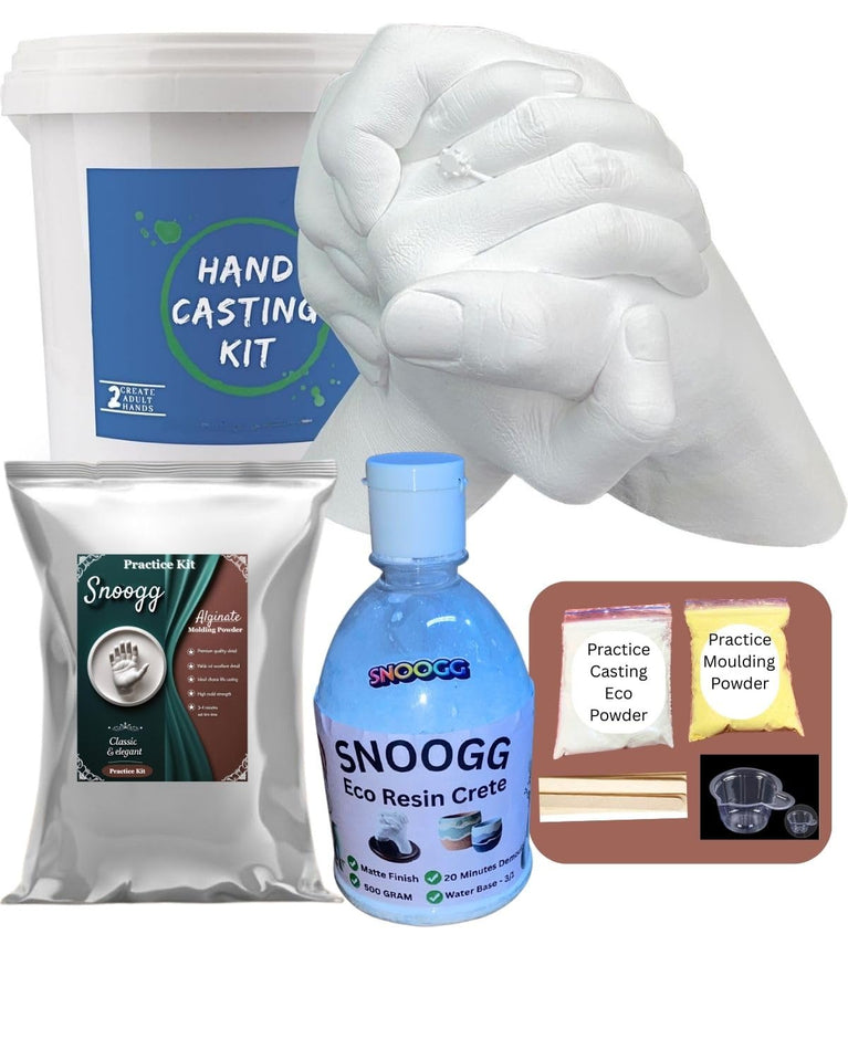 SNOOGG Hand Casting Kit: Create a Unique Memory with Couples, Adults, Kids & Friends - Perfect for Weddings, Anniversaries & Holidays