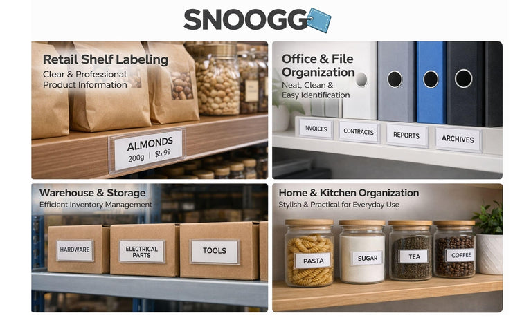 SNOOGG 20 Pack Clear Label Holder 25mm X 2