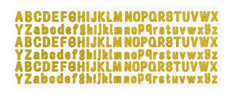 SNOOGG Gold Foil Alphabet Letter & Number Sticker Sheets Pack of 5 | Die-Cut Vinyl Decals for Crafts, Scrapbooking, Tumblers, Water Bottles, Journals, DIY Gifts & Personalization