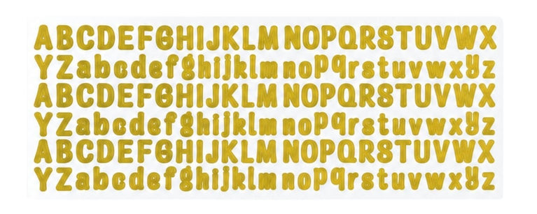 SNOOGG Gold Foil Alphabet Letter & Number Sticker Sheets Pack of 5 | Die-Cut Vinyl Decals for Crafts, Scrapbooking, Tumblers, Water Bottles, Journals, DIY Gifts & Personalization